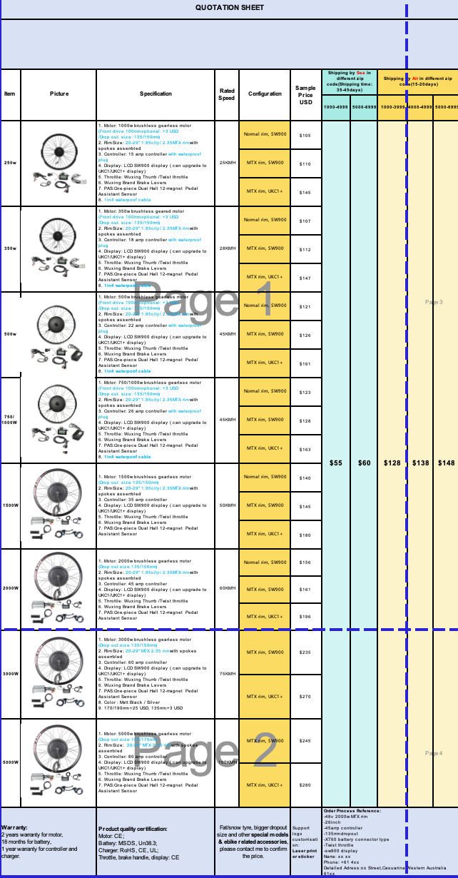 E-Bike Conversion Kit Supplier Link